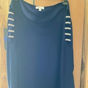 Slit Sleeve Blouse with bling